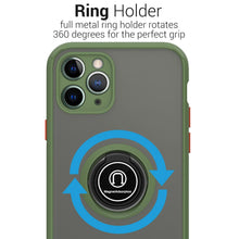 Load image into Gallery viewer, iPhone 11 Pro Max Case - Clear Tinted Metal Ring Phone Cover - Dynamic Series