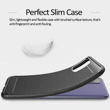 Load image into Gallery viewer, LG K42 Slim Soft Flexible Carbon Fiber Brush Metal Style TPU Case