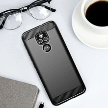 Load image into Gallery viewer, Motorola Moto E7 Slim Soft Flexible Carbon Fiber Brush Metal Style TPU Case
