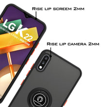 Load image into Gallery viewer, LG K22 / K22+ Plus / K32 Case - Clear Tinted Metal Ring Phone Cover - Dynamic Series