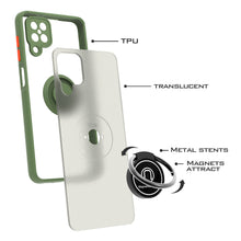 Load image into Gallery viewer, Samsung Galaxy A12 Case - Clear Tinted Metal Ring Phone Cover - Dynamic Series
