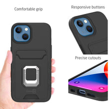 Load image into Gallery viewer, Apple iPhone 14 Credit Card Holder Phone Case w/ Ring