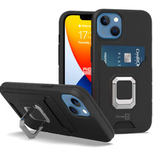 Load image into Gallery viewer, Apple iPhone 14 Credit Card Holder Phone Case w/ Ring