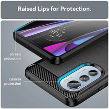 Load image into Gallery viewer, Motorola Edge 2022 / Edge 5G UW 2022 Case Slim TPU Phone Cover w/ Carbon Fiber