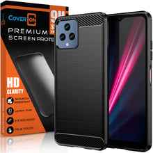 Load image into Gallery viewer, T-Mobile Revvl 6 5G Case Slim TPU Phone Cover w/ Carbon Fiber
