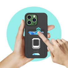 Load image into Gallery viewer, Apple iPhone 14 Pro Max Credit Card Holder Phone Case w/ Ring