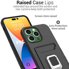 Load image into Gallery viewer, Apple iPhone 14 Pro Max Credit Card Holder Phone Case w/ Ring