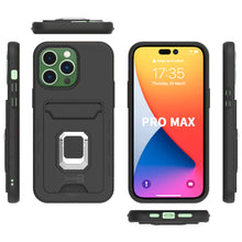 Load image into Gallery viewer, Apple iPhone 14 Pro Max Credit Card Holder Phone Case w/ Ring