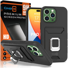 Load image into Gallery viewer, Apple iPhone 14 Pro Max Credit Card Holder Phone Case w/ Ring