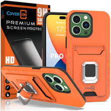 Load image into Gallery viewer, Apple iPhone 14 Pro Credit Card Holder Phone Case w/ Ring