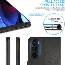 Load image into Gallery viewer, Motorola Edge 2022 / Motorola Edge 5G UW 2022 Wallet Case RFID Blocking Leather Folio Phone Pouch