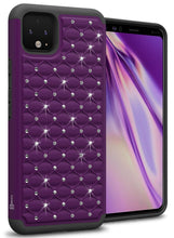 Load image into Gallery viewer, Google Pixel 4 Case - Rhinestone Bling Hybrid Phone Cover - Aurora Series