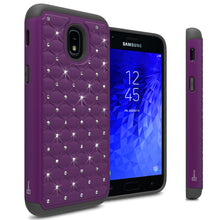 Load image into Gallery viewer, Samsung Galaxy J3 2018 / Express Prime 3 / J3 Star / J3 Prime 2 / Amp Prime 3 / Eclipse 2 / J3 Aura / J3 Orbit / Achieve Case - Rhinestone Bling Hybrid Phone Cover - Aurora Series