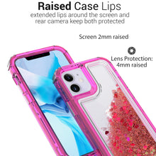 Load image into Gallery viewer, Apple iPhone 12 Mini Clear Liquid Glitter Case - Full Body Tough Military Grade Shockproof Phone Cover