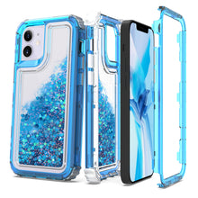 Load image into Gallery viewer, Apple iPhone 12 Mini Clear Liquid Glitter Case - Full Body Tough Military Grade Shockproof Phone Cover