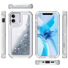 Load image into Gallery viewer, Apple iPhone 12 Mini Clear Liquid Glitter Case - Full Body Tough Military Grade Shockproof Phone Cover