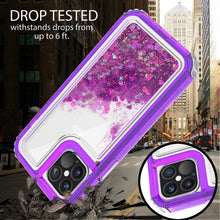 Load image into Gallery viewer, Apple iPhone 12 Pro Max Clear Liquid Glitter Case - Full Body Tough Military Grade Shockproof Phone Cover