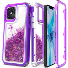 Load image into Gallery viewer, Apple iPhone 12 Pro Max Clear Liquid Glitter Case - Full Body Tough Military Grade Shockproof Phone Cover