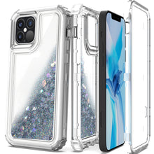 Load image into Gallery viewer, Apple iPhone 12 Pro Max Clear Liquid Glitter Case - Full Body Tough Military Grade Shockproof Phone Cover