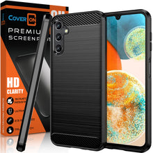 Load image into Gallery viewer, Samsung Galaxy A14 5G Case Slim TPU Phone Cover w/ Carbon Fiber