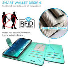 Load image into Gallery viewer, Motorola Moto Edge Wallet Case - RFID Blocking Leather Folio Phone Pouch - CarryALL Series