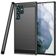 Load image into Gallery viewer, Samsung Galaxy S23 Ultra Case Slim TPU Phone Cover w/ Carbon Fiber