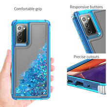 Load image into Gallery viewer, Samsung Galaxy Note 20 Clear Liquid Glitter Case - Full Body Tough Military Grade Shockproof Phone Cover