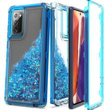 Load image into Gallery viewer, Samsung Galaxy Note 20 Clear Liquid Glitter Case - Full Body Tough Military Grade Shockproof Phone Cover