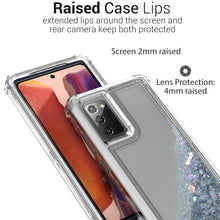 Load image into Gallery viewer, Samsung Galaxy Note 20 Clear Liquid Glitter Case - Full Body Tough Military Grade Shockproof Phone Cover