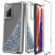 Load image into Gallery viewer, Samsung Galaxy Note 20 Clear Liquid Glitter Case - Full Body Tough Military Grade Shockproof Phone Cover