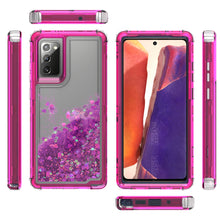 Load image into Gallery viewer, Samsung Galaxy Note 20 Clear Liquid Glitter Case - Full Body Tough Military Grade Shockproof Phone Cover