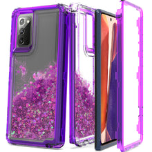 Load image into Gallery viewer, Samsung Galaxy Note 20 Clear Liquid Glitter Case - Full Body Tough Military Grade Shockproof Phone Cover