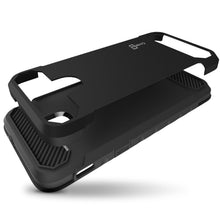 Load image into Gallery viewer, Samsung Galaxy J3 2018 / Express Prime 3 / J3 Star / J3 Prime 2 / Amp Prime 3 / Eclipse 2 / J3 Aura / J3 Orbit / Achieve Case - Hybrid Phone Cover with Carbon Fiber Accents - Arc Series