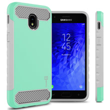 Load image into Gallery viewer, Samsung Galaxy J3 2018 / Express Prime 3 / J3 Star / J3 Prime 2 / Amp Prime 3 / Eclipse 2 / J3 Aura / J3 Orbit / Achieve Case - Hybrid Phone Cover with Carbon Fiber Accents - Arc Series