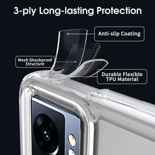 Load image into Gallery viewer, 1+ OnePlus Nord N300 5G Clear Hybrid Slim Hard Back TPU Case Chrome Buttons