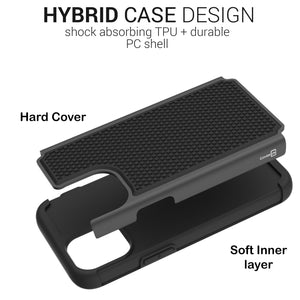 Apple iPhone 12 Mini Case - Heavy Duty Protective Hybrid Phone Cover - HexaGuard Series