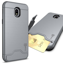 Load image into Gallery viewer, Samsung Galaxy J3 2018 / Express Prime 3 / J3 Star / J3 Prime 2 / Amp Prime 3 / Eclipse 2 / J3 Aura / J3 Orbit / Achieve Case with Card Holder Kickstand - SecureCard Series