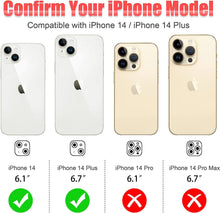 Load image into Gallery viewer, Apple iPhone 14 Plus Camera Lens Individual Screen Protector Tempered Glass