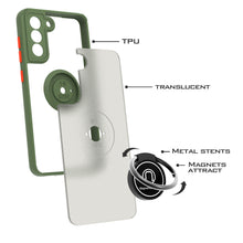 Load image into Gallery viewer, Samsung Galaxy S21 FE Case - Clear Tinted Metal Ring Phone Cover - Dynamic Series