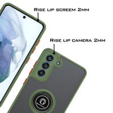 Load image into Gallery viewer, Samsung Galaxy S21 FE Case - Clear Tinted Metal Ring Phone Cover - Dynamic Series