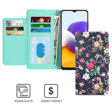 Load image into Gallery viewer, Samsung Galaxy A22 5G Wallet Case - RFID Blocking Leather Folio Phone Pouch - CarryALL Series