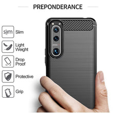 Load image into Gallery viewer, Sony Xperia 5 III Slim Soft Flexible Carbon Fiber Brush Metal Style TPU Case
