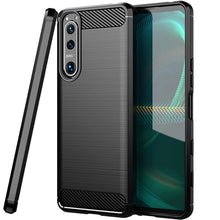 Load image into Gallery viewer, Sony Xperia 5 III Slim Soft Flexible Carbon Fiber Brush Metal Style TPU Case