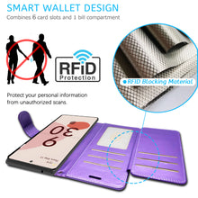 Load image into Gallery viewer, Google Pixel 6 Wallet Case - RFID Blocking Leather Folio Phone Pouch - CarryALL Series