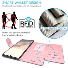 Load image into Gallery viewer, Google Pixel 6 Pro Wallet Case - RFID Blocking Leather Folio Phone Pouch - CarryALL Series