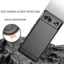 Load image into Gallery viewer, Google Pixel 6 Slim Soft Flexible Carbon Fiber Brush Metal Style TPU Case