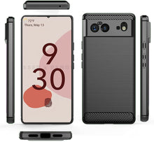 Load image into Gallery viewer, Google Pixel 6 Slim Soft Flexible Carbon Fiber Brush Metal Style TPU Case