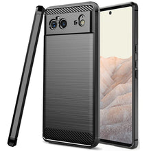 Load image into Gallery viewer, Google Pixel 6 Slim Soft Flexible Carbon Fiber Brush Metal Style TPU Case