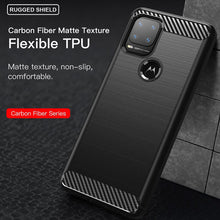 Load image into Gallery viewer, Motorola Moto G Stylus 5G Slim Soft Flexible Carbon Fiber Brush Metal Style TPU Case