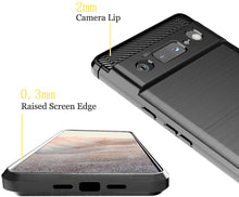 Load image into Gallery viewer, Google Pixel 6 Pro Slim Soft Flexible Carbon Fiber Brush Metal Style TPU Case